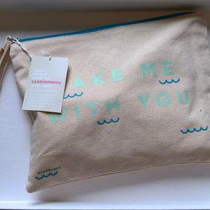 New Loft Beach Wet / Dry Zippered Clutch